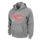 Men's Minnesota Twins Gray Printed Pullover Hoodie