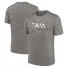 Men's Minnesota Twins Gray Velocity Performance Practice T Shirt