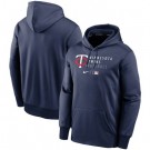 Men's Minnesota Twins Navy Authentic Collection Dugout Pullover Hoodie
