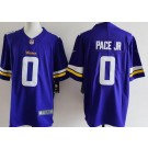Men's Minnesota Vikings #0 Ivan Pace Jr Limited Purle Vapor Jersey