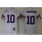 Men's Minnesota Vikings #10 Fran Tarkenton White 1975 Throwback Jersey