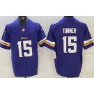Men's Minnesota Vikings #15 Dallas Turner Limited Purple FUSE Vapor Jersey