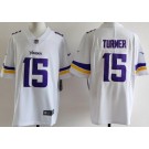 Men's Minnesota Vikings #15 Dallas Turner Limited White Vapor Jersey