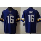 Men's Minnesota Vikings #16 Lewis Cine Limited Purple Vapor Jersey