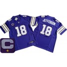 Men's Minnesota Vikings #18 Justin Jefferson Limited Purple Classic C Patch FUSE Vapor Jersey