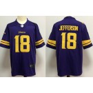 Men's Minnesota Vikings #18 Justin Jefferson Limited Purple Throwback Vapor Jersey