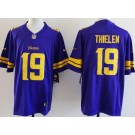 Men's Minnesota Vikings #19 Adam Thielen Limited Purple Throwback Vapor Jersey