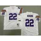 Men's Minnesota Vikings #22 Paul Krause White 1975 Throwback Jersey
