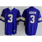 Men's Minnesota Vikings #3 Jordan Addison Limited Purple Classic Vapor Jersey