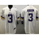 Men's Minnesota Vikings #3 Jordan Addison Limited White Vapor Jersey