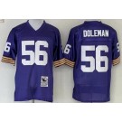 Men's Minnesota Vikings #56 Chris Doleman Purple Throwback Jersey
