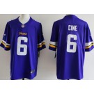 Men's Minnesota Vikings #6 Lewis Cine Limited Purple Vapor Jersey
