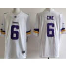 Men's Minnesota Vikings #6 Lewis Cine Limited White Vapor Jersey