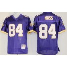 Men's Minnesota Vikings #84 Randy Moss Purple Throwback Jersey