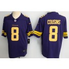 Men's Minnesota Vikings #8 Kirk Cousins Limited Purple Rush Jersey