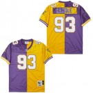 Men's Minnesota Vikings #93 John Randle Purple Yellow Split 1998 Throwback Jersey