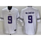 Men's Minnesota Vikings #9 JJ McCarthy Limited White Alternate FUSE Vapor Jersey
