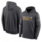 Men's Minnesota Vikings Anthracite Prime Logo Name Split Pullover Hoodie