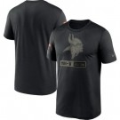 Men's Minnesota Vikings Black 2020 Salute To Service T Shirt 323