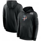 Men's Minnesota Vikings Black Crucial Catch Sideline Performance Pullover Hoodie