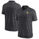 Men's Minnesota Vikings Black Sideline Lock Up Victory Performance Polo
