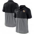 Men's Minnesota Vikings Black Stripes Patchwork Polo