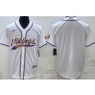 Men's Minnesota Vikings Blank White Baseball Jersey