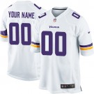 Men's Minnesota Vikings Customized Game White Jersey