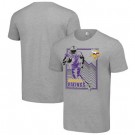 Men's Minnesota Vikings Gray Graphic Shield Logo T Shirt