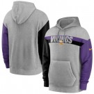 Men's Minnesota Vikings Gray Heathered Heritage Tri Blend Pullover Hoodie