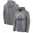 Men's Minnesota Vikings Gray No Time Off Raglan Pullover Hoodie
