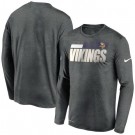 Men's Minnesota Vikings Gray Sideline Impact Legend Performance Long Sleeves T Shirt 637