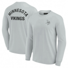 Men's Minnesota Vikings Gray Super Soft Long Sleeve T Shirt