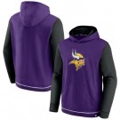 Men's Minnesota Vikings Purple Black Block Party Pullover Hoodie