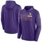 Men's Minnesota Vikings Purple Lightweight Performance Hooded Long Sleeve T Shirt
