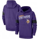 Men's Minnesota Vikings Purple Sideline Arch Jersey Performance Pullover Hoodie