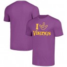 Men's Minnesota Vikings Purple The NFL ASL Collection by Love Sign Tri Blend T Shirt