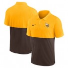 Men's Minnesota Vikings Yellow Brown Patchwork Polo