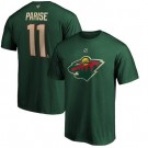 Men's Minnesota Wild #11 Zach Parise Green Printed T Shirt 112278