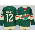 Men's Minnesota Wild #12 Matthew Boldy Green Authentic Jersey