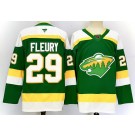 Men's Minnesota Wild #29 Marc Andre Fleury Green Alternate Authentic Jersey