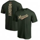 Men's Minnesota Wild #40 Devan Dubnyk Green Printed T Shirt 112314