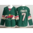 Men's Minnesota Wild #7 Brock Faber Fleury Green Authentic Jersey