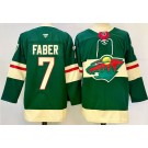 Men's Minnesota Wild #7 Brock Faber Fleury Green Authentic Jersey