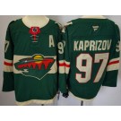 Men's Minnesota Wild #97 Kirill Kaprizov Green Authentic Jersey