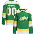 Men's Minnesota Wild Customized Green Alternate Authentic Jersey