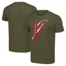 Men's Minnesota Wild Starter Olive Color Scratch T Shirt