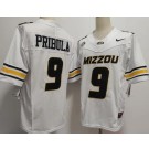 Men's Missouri Tigers #9 Beau Pribula White College Football Jersey