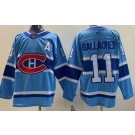 Men's Montreal Canadiens #11 Brendan Gallagher Light Blue 2022 Reverse Retro Authentic Jersey
