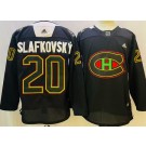 Men's Montreal Canadiens #20 Juraj Slafkovsky Black History Night Authentic Jersey